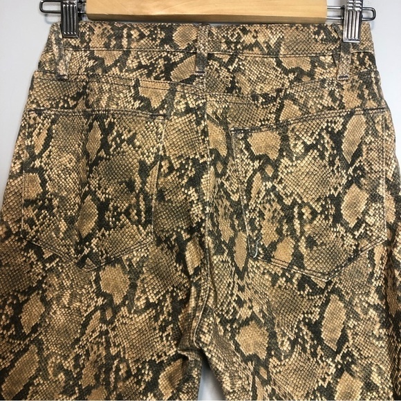 Frame Le High Skinny Crop Coated Python Jeans, size 25 - Picture 6 of 13